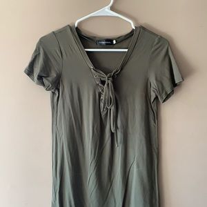 Green T-Shirt with Tie